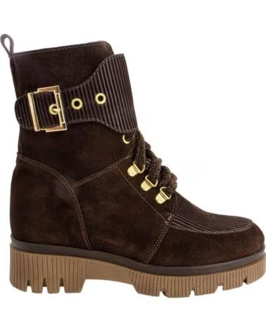 NIVAL TINEO01 BOTAS DE MUJER ANTE SERRAJE MARRON
