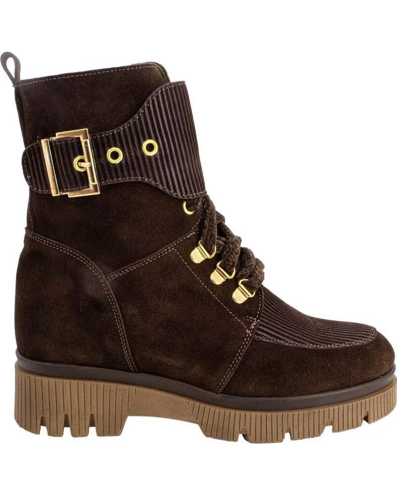 NIVAL TINEO01 BOTAS DE MUJER ANTE SERRAJE MARRON