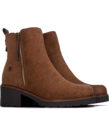REFRESH BotIn de mujer 176283 Camel MARRóN
