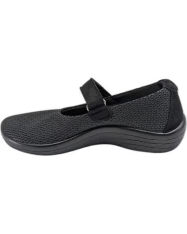 ARCOPEDICO ESTRELA SCHWARZE LYCRA MARY JANE SCHUHE NEGRO