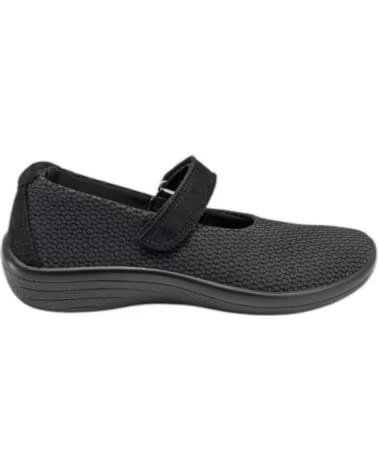 ARCOPEDICO ESTRELA SCHWARZE LYCRA MARY JANE SCHUHE NEGRO