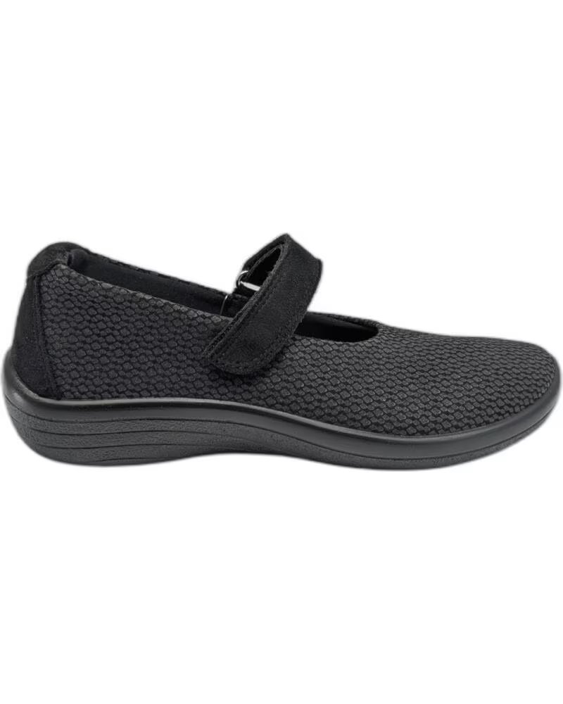 ARCOPEDICO ESTRELA SCHWARZE LYCRA MARY JANE SCHUHE NEGRO