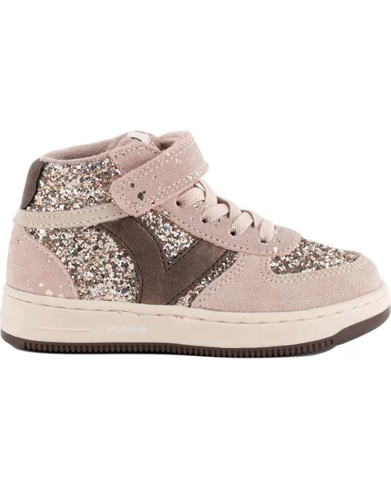 VICTORIA ZAPATILLAS NIÑA TIEMPO TIRA Y ELÁSTICO GLITTER 1124134 ROSA