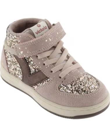 VICTORIA ZAPATILLAS NIÑA TIEMPO TIRA Y ELÁSTICO GLITTER 1124134 ROSA