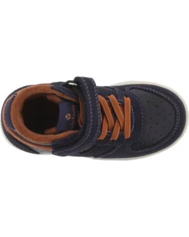 VICTORIA HIGH-TOP SNEAKER 1124133 MIT KLETTVERSCHLUSS UND SCHNÜRUNG IN LEDEROPTIK MARINO