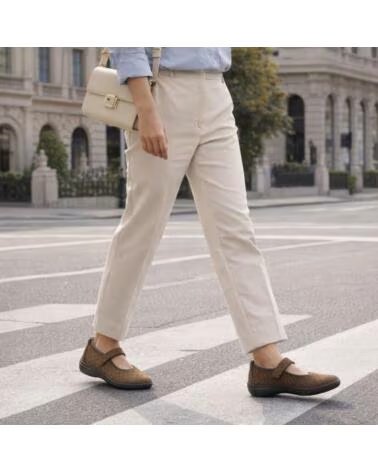 ARCOPEDICO MARY JANE SCHUHE ESTRELA LYCRA BRAUN MARRON