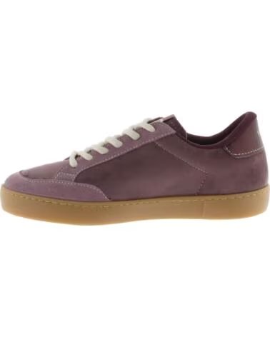 VICTORIA BASKETS BERLIN VELOURS ET CROÛTE DE CUIR 1126250 MAUVE MALVA