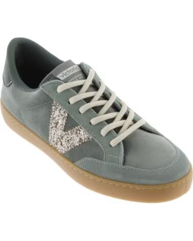 VICTORIA SNEAKERS BERLIN VELLUTO E CROSTA DI CUOIO 1126250 GIADA JADE