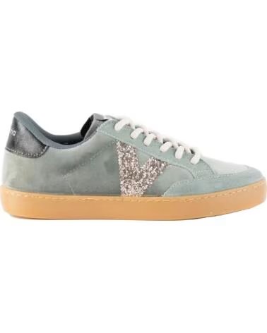 VICTORIA SNEAKERS BERLIN VELLUTO E CROSTA DI CUOIO 1126250 GIADA JADE