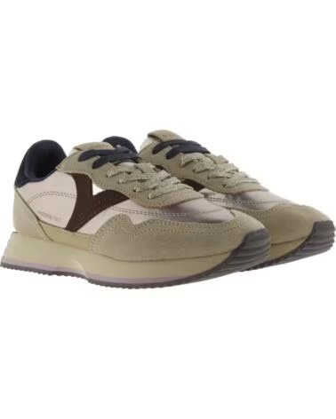 VICTORIA SNEAKERS COSMOS NYLON METALLO E CROSTA DI CUOIO 1134118 PLATINO