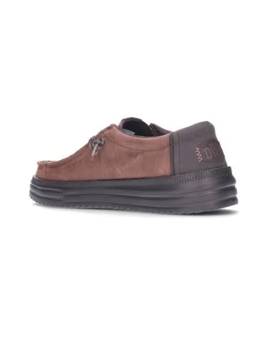 HEY DUDE ZAPATOS PARA HOMBRE 45847 REV TUMBLED LEATHER CHOCOLATE
