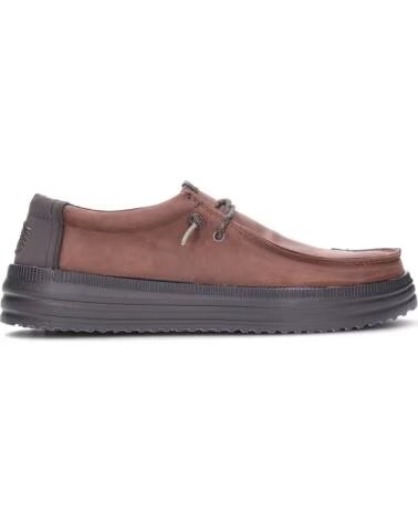 HEY DUDE ZAPATOS PARA HOMBRE 45847 REV TUMBLED LEATHER CHOCOLATE