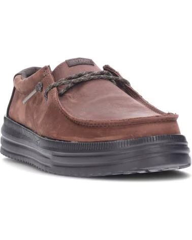 HEY DUDE ZAPATOS PARA HOMBRE 45847 REV TUMBLED LEATHER CHOCOLATE