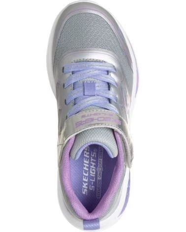 SKECHERS LIL COSMIC GLOW 20 BASKETS LUMINEUSES POUR FILLE SILVER