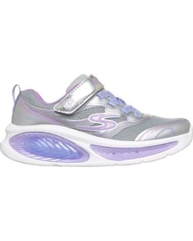 SKECHERS LIL COSMIC GLOW 20 BASKETS LUMINEUSES POUR FILLE SILVER