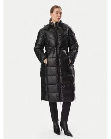 MORGAN CAPPOTTO LUNGO IMBOTTITO CON CAPPUCCIO GCLIC NEGRO