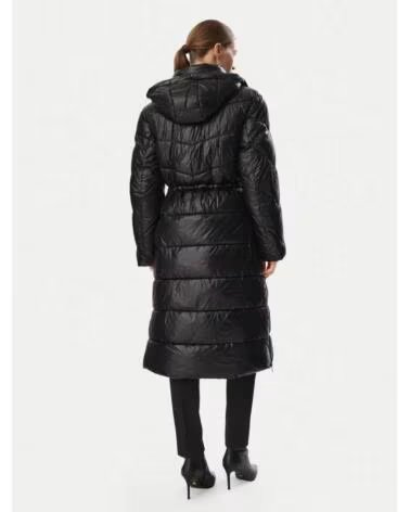 MORGAN CAPPOTTO LUNGO IMBOTTITO CON CAPPUCCIO GCLIC NEGRO