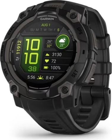 GARMIN INSTINCT 3 45 MM AMOLED SMARTWATCH SCHWARZ