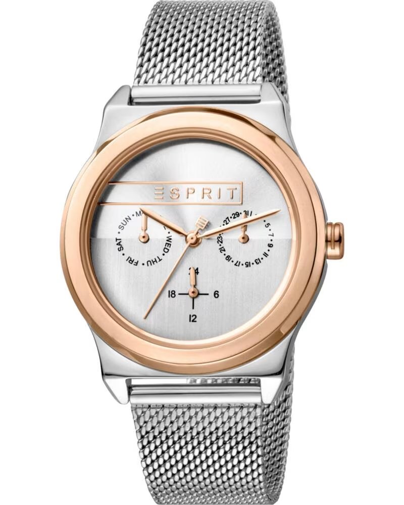 ESPRIT ES1L077M0085 MONTRE ANALOGIQUE POUR FEMME AVEC BRACELET EN ACIER INOXYDABLE PLATEADO