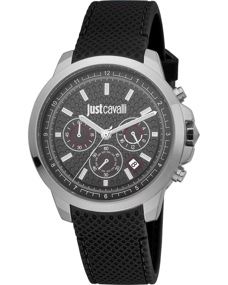 JUST CAVALLI JC1G178P0035 HERREN ARMBANDUHR ANALOG CHRONOGRAPH NEGRO