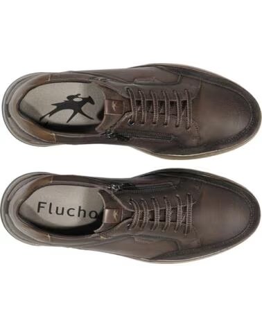 SNEAKER CASUAL IN PELLE DA UOMO FLUCHOS F2510 CAFE