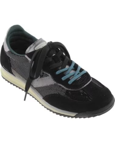VICTORIA SATURNO SNEAKER VELOURSLEDER UND PAILLETTEN 1158119 NEGRO