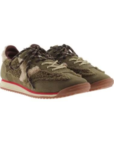VICTORIA SATURNO SNEAKER VELOURSLEDER UND LAMMFELL 1158120 KAKI