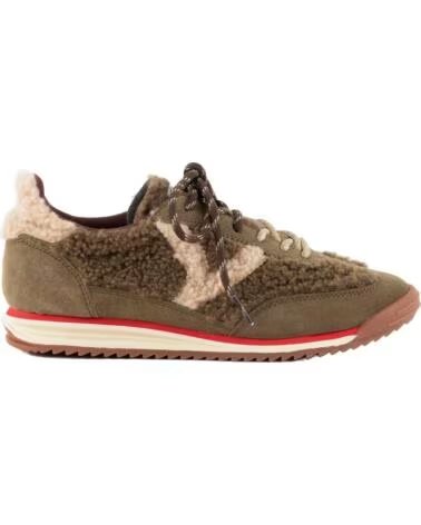 VICTORIA SATURNO SNEAKER VELOURSLEDER UND LAMMFELL 1158120 KAKI