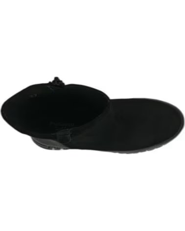PIESANTO 265696 STIVALETTI IN PELLE E SCAMOSCIATO NERI CON CERNIERA NEGRO