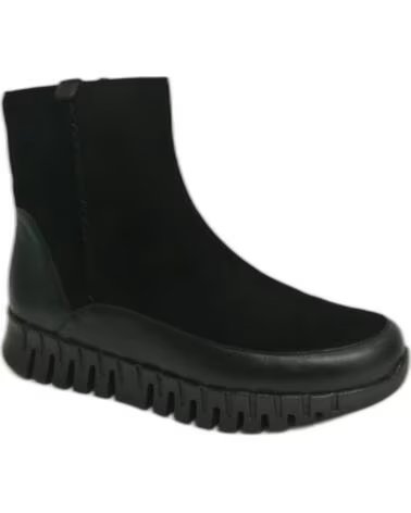 PIESANTO 265696 STIVALETTI IN PELLE E SCAMOSCIATO NERI CON CERNIERA NEGRO
