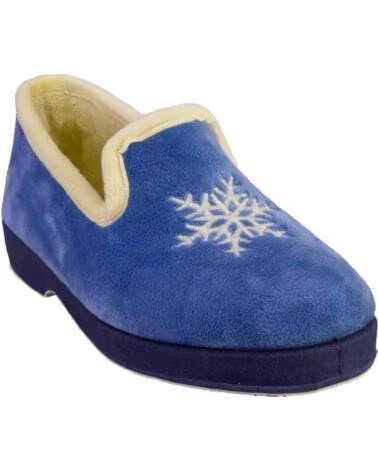 LARO 108 ZAPATILLAS DE CASA DE MUJER AZUL JEANS CON COPO DE NIEVE