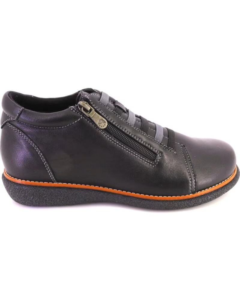 VALERIAS 2868 DAMEN STIEFELETTEN AUS LEDER IN SCHWARZ NEGRO