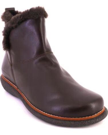 VALERIAS 2873 STIVALETTI DA DONNA IN PELLE MARRONE CON PELLICCIA E CERNIERA MARRON