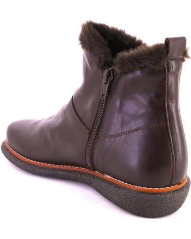 VALERIAS 2873 STIVALETTI DA DONNA IN PELLE MARRONE CON PELLICCIA E CERNIERA MARRON
