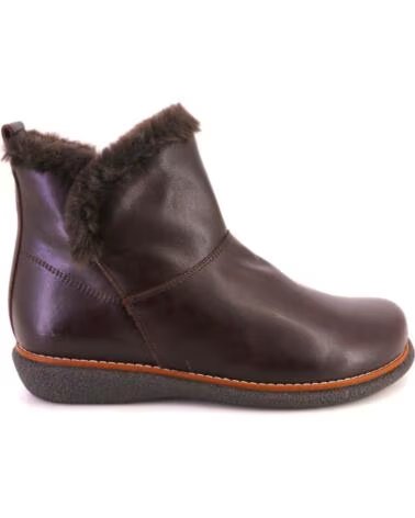 VALERIAS 2873 STIVALETTI DA DONNA IN PELLE MARRONE CON PELLICCIA E CERNIERA MARRON