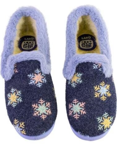 LARO LOLA3-26 ZAPATILLAS DE CASA PARA MUJER AZUL MARINO