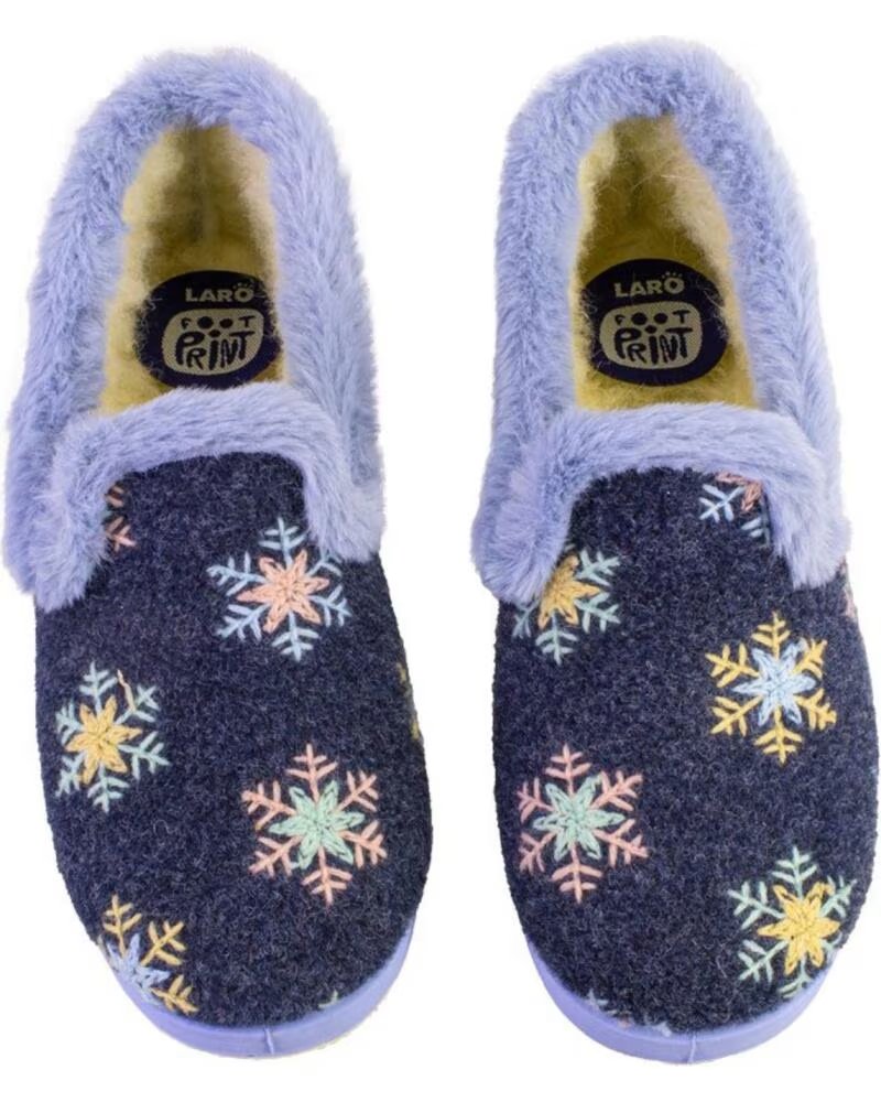 LARO LOLA3-26 ZAPATILLAS DE CASA PARA MUJER AZUL MARINO