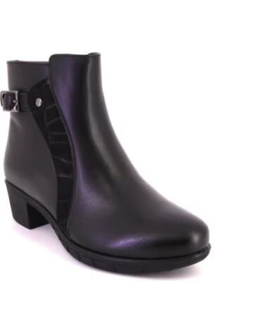 TREINTAS W4629 DAMEN STIEFELETTEN SCHWARZ LEDER NEGRO