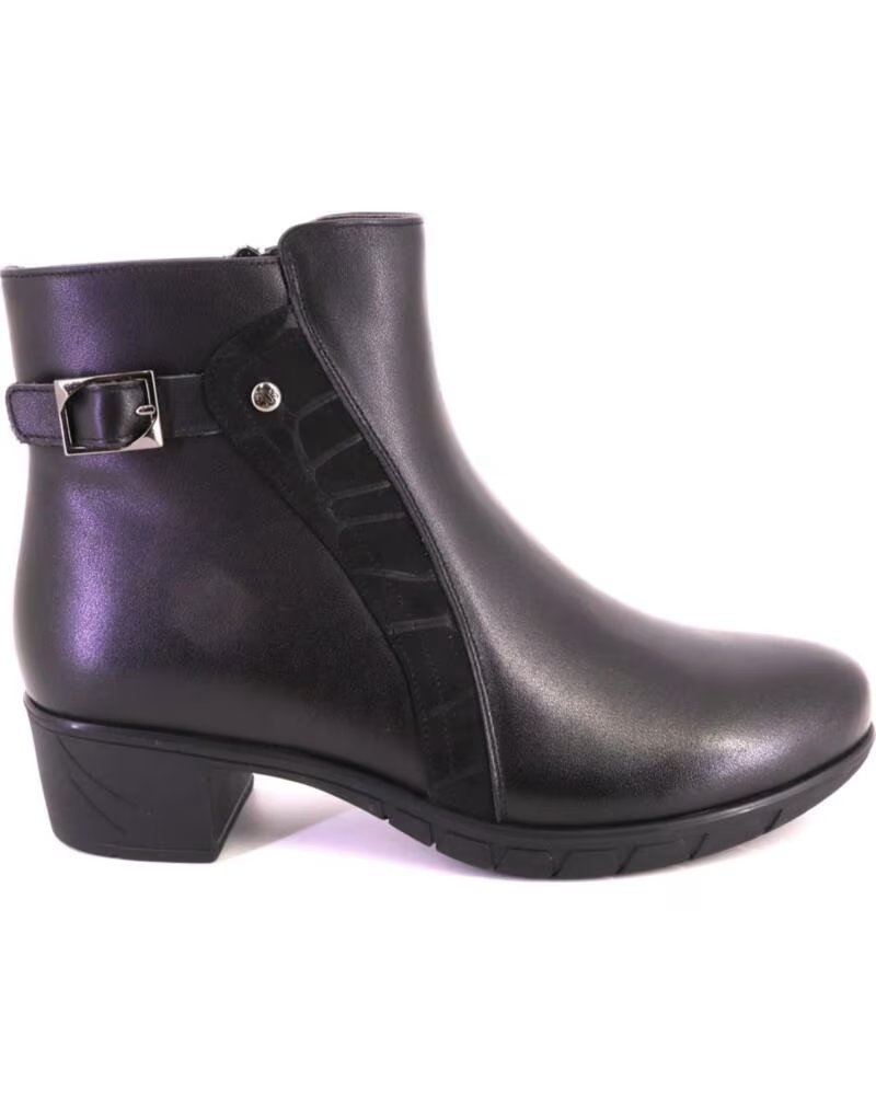 TREINTAS W4629 DAMEN STIEFELETTEN SCHWARZ LEDER NEGRO