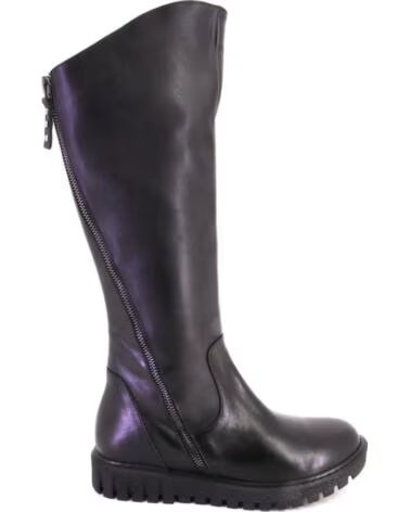 TREINTAS L1515 DAMEN LANGSCHAFTSTIEFEL AUS LEDER IN SCHWARZ NEGRO