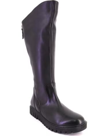 TREINTAS L1515 DAMEN LANGSCHAFTSTIEFEL AUS LEDER IN SCHWARZ NEGRO