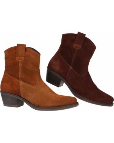 KATOSINES DAMEN LEDERSTIEFELETTEN MODELL SELINA BRAUN MARRóN