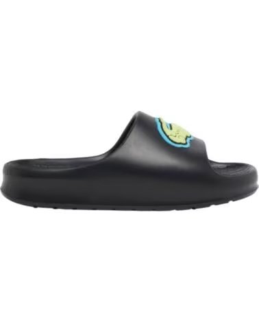 CIABATTE LACOSTE SERVE SLIDE 20 751CMA0020011 NERO UOMO NEGRO