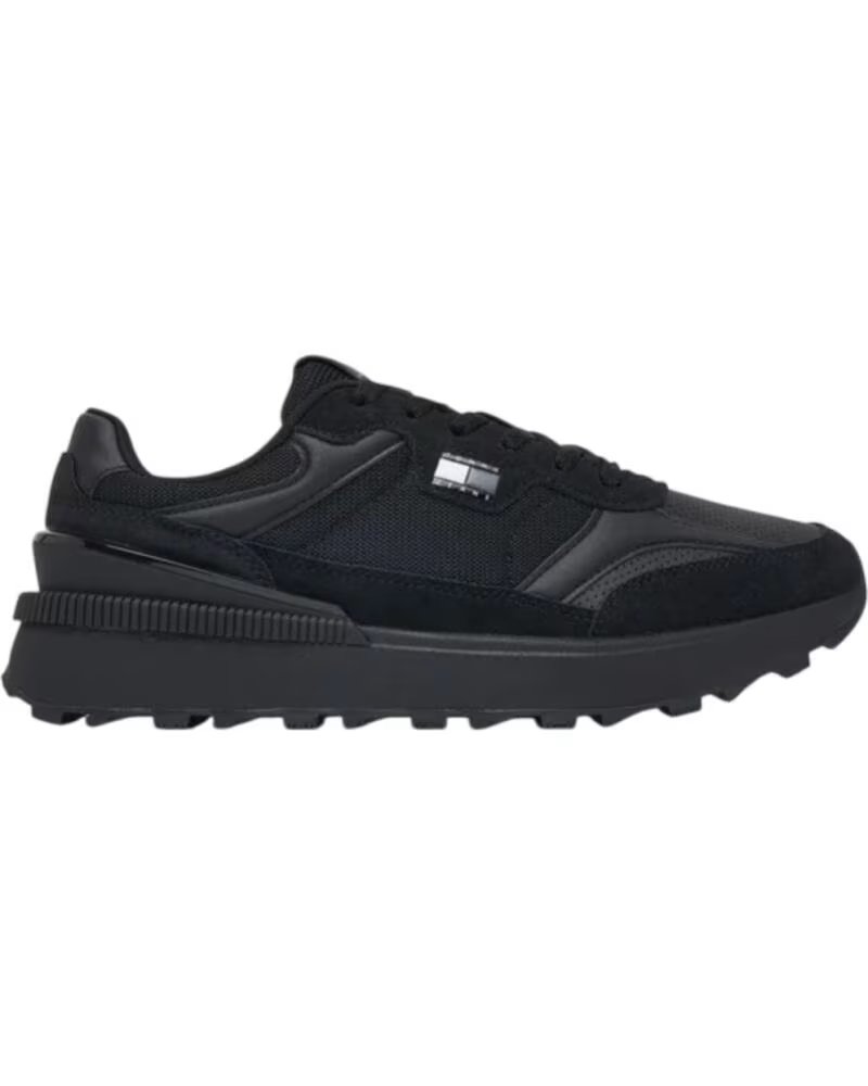 TOMMY HILFIGER SNEAKER MIX RUNNER NEGRO