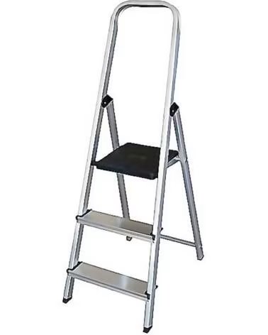 WURKO ESCALERA DOMÉSTICA PLEGABLE DE ALUMINIO MULTICOLOR