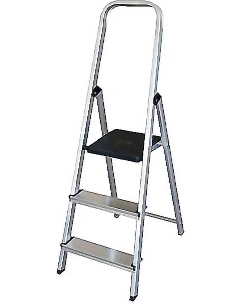 WURKO ESCALERA DOMÉSTICA PLEGABLE DE ALUMINIO MULTICOLOR