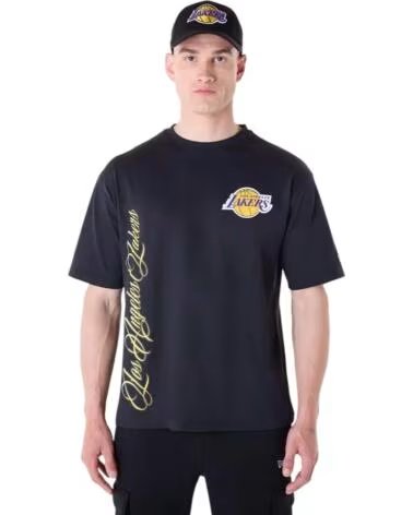 NEW ERA T-SHIRT LAKERS FONT GRAPHIC NBA 0