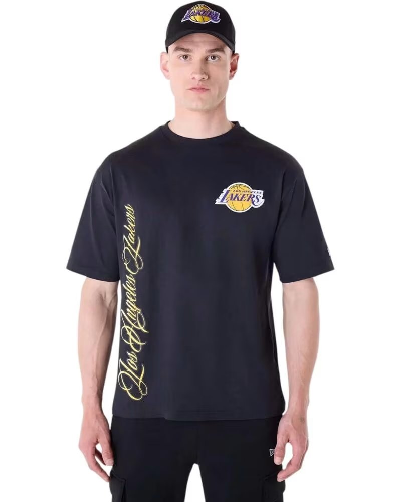 NEW ERA T-SHIRT LAKERS FONT GRAPHIC NBA 0