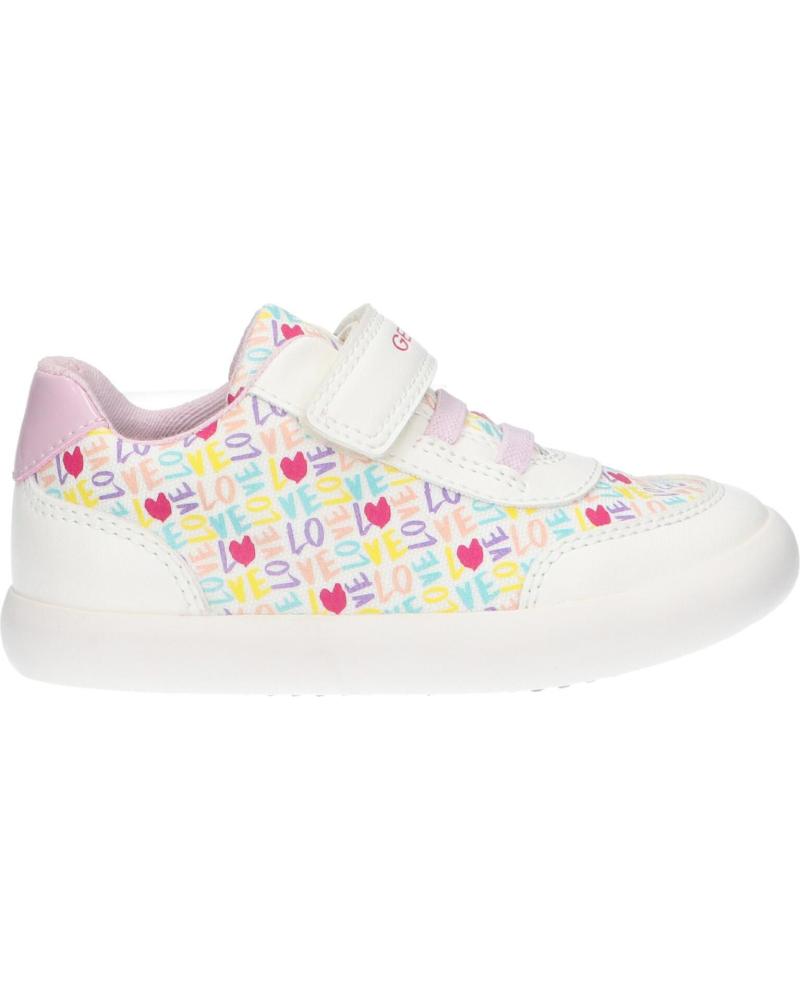 Sportif pour Fille GEOX B021MA 0AW54 B GISLI C0406 WHITE-PINK