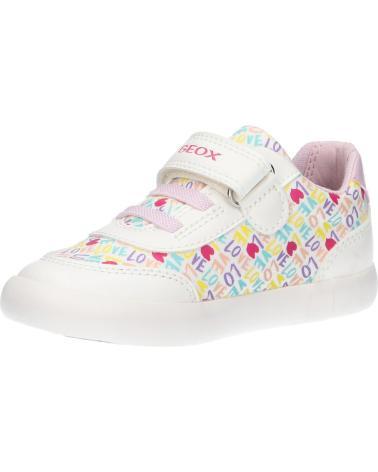 Sportif pour Fille GEOX B021MA 0AW54 B GISLI C0406 WHITE-PINK